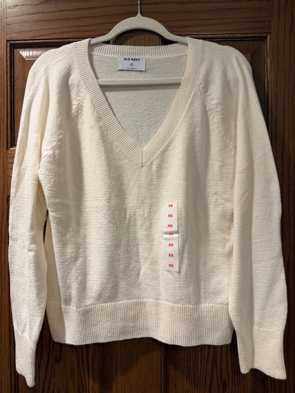 Old Navy So Soft V Neck Cream Sweater